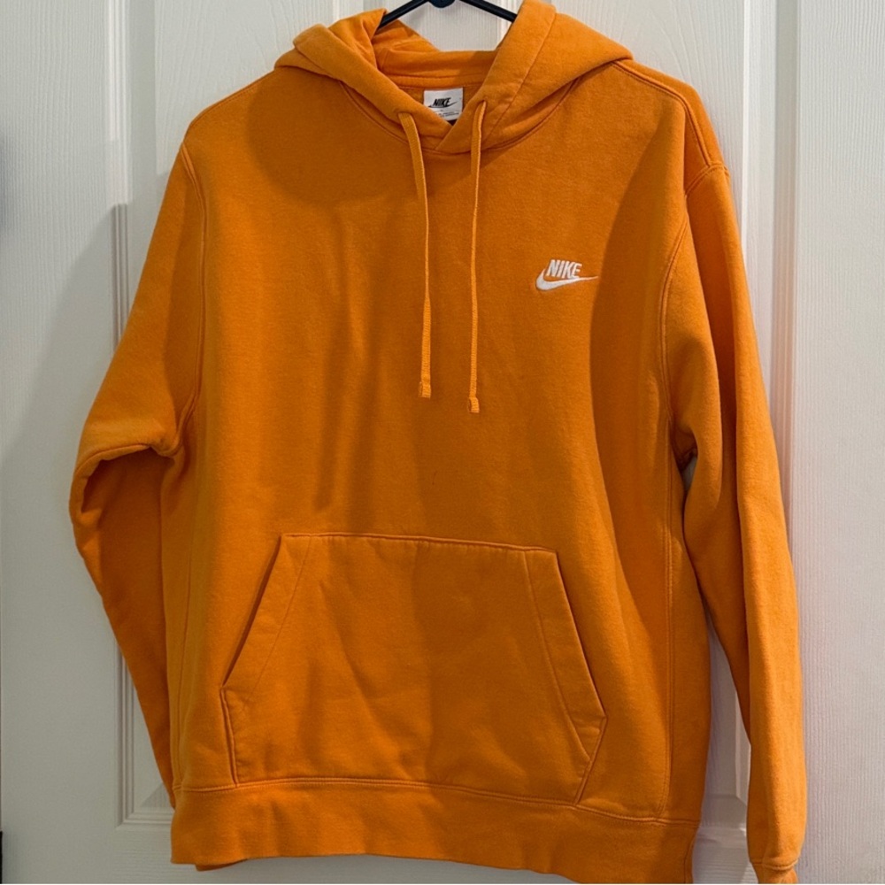 Nike Men's Orange Hoodie Size M